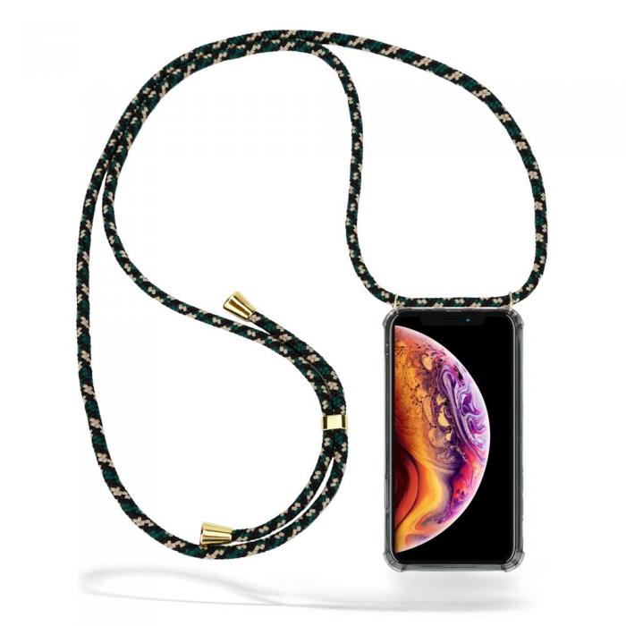 UTGATT4 - CoveredGear Necklace Case iPhone X - Green Camo Cord