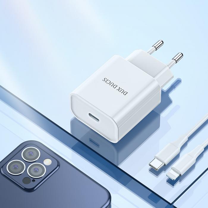 Dux Ducis - Dux Ducis C50 USB-C PD 20W Vggladdare - Vit