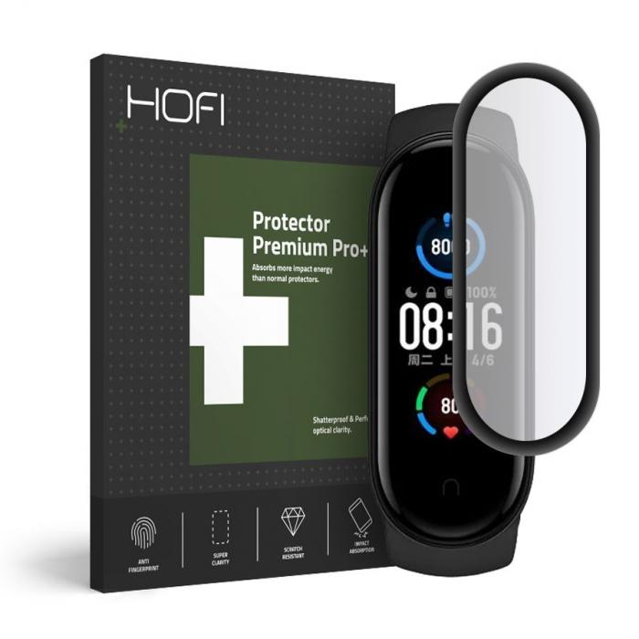 UTGATT5 - HOFI Hybrid Hrdat Glas Xiaomi Mi Smart Band 5 - Svart