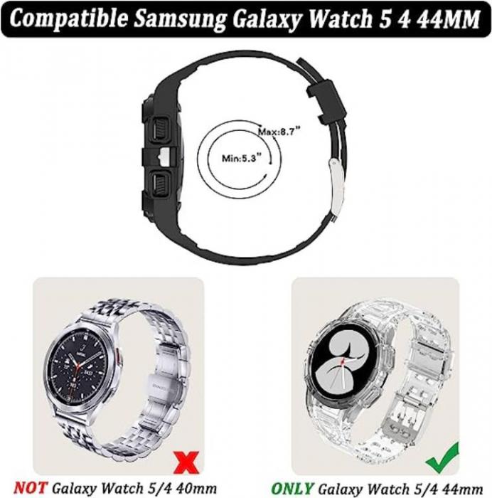 A-One Brand - Galaxy Watch 4/5 (40mm) Replacement Case Band - Clear