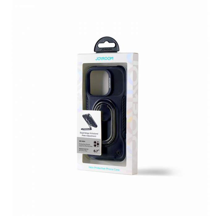Joyroom - Joyroom iPhone 14 Pro Skal Ringhllare Dual Hinge - Svart