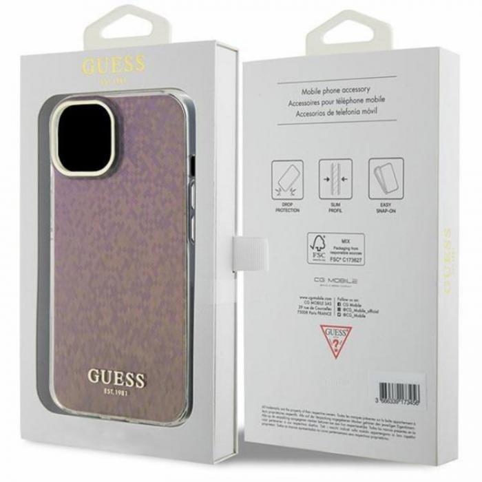 Guess - Guess iPhone 15 Mobilskal IML Faceted Mirror Disco Iridescent