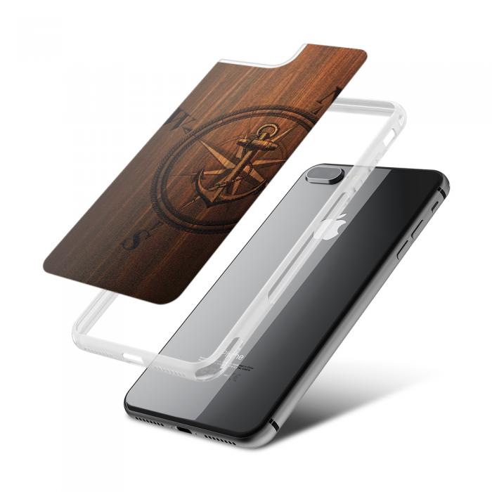 UTGATT5 - Fashion mobilskal till Apple iPhone 8 Plus - Wooden Anchor B