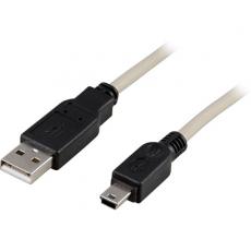 Deltaco - DELTACO USB 2.0 kabel Typ A Hane - Typ Mini B Hane 2m
