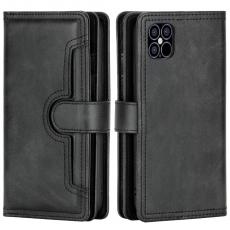 OEM - Äkta Läder Plånboksfodral iPhone 13 Mini Multiple Card Slots - Svart