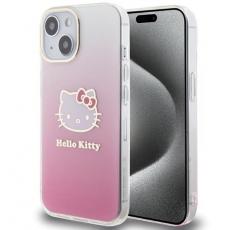 A-One Brand - iPhone 15 Mobilskal Hello Kitty IML Gradient Electrop Kitty Head