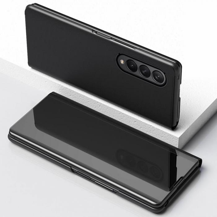 A-One Brand - Galaxy Z Fold 4 Fodral Mirror Folio Flip - Svart