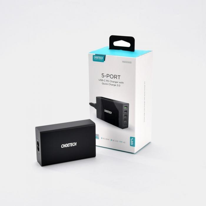 UTGATT5 - Choetech Travel Vggladdare USB-C 60W - Svart