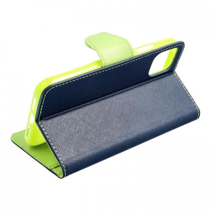 A-One Brand - Galaxy S24 Plus Plnboksfodral Fancy Holster - Lime/Marinbl