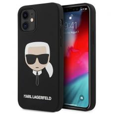 KARL LAGERFELD - Karl Lagerfeld iPhone 12 Mini Skal Silikon Karl`s Head - Svart