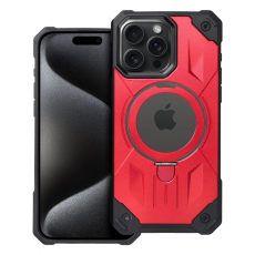 A-One Brand - iPhone 15 Pro Mobilskal Magsafe Ringhållare Armor - Röd