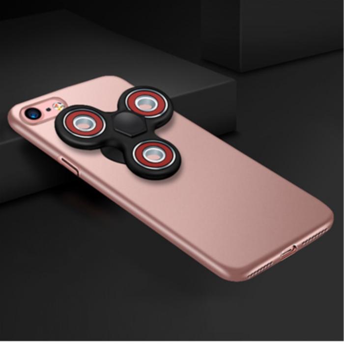 UTGATT4 - EDC Tri Fidget Spinner Skal till iPhone 7/8/SE 2020 - Rose Gold