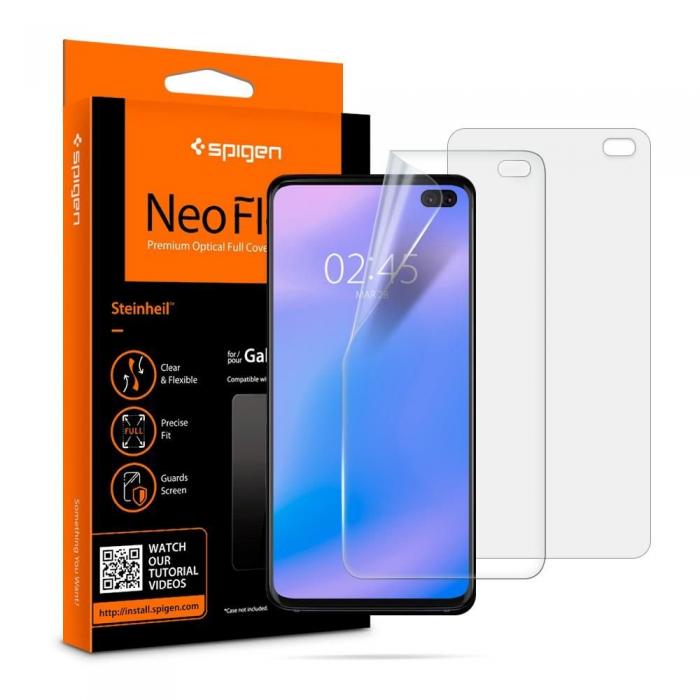UTGATT4 - SPIGEN Neo Flex Skrmskydd till Samsung Galaxy S10 Plus - 2 Pack