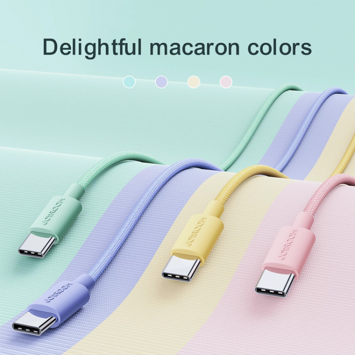 Joyroom - Joyroom 480Mbps 3A USB-A till USB-C Kabel 2m - Lila