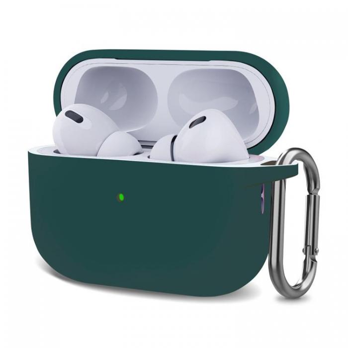 A-One Brand - AirPods Pro 2 Skal Silikon Buckle - Mrkgrn