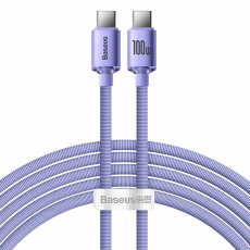 BASEUS - Baseus USB-C till USB-C 100W 2m - Lila