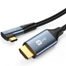 Joyroom - Joyroom USB-C - HDMI Vinklad 4K 60Hz 2m Kabel - Grå