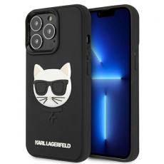 KARL LAGERFELD - Karl Lagerfeld 3D Rubber Choupette Skal iPhone 13 Pro Max - Svart