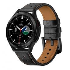 Tech-Protect - Galaxy Watch 4/5 (40/42/44/45/46mm) Band Läder - Svart