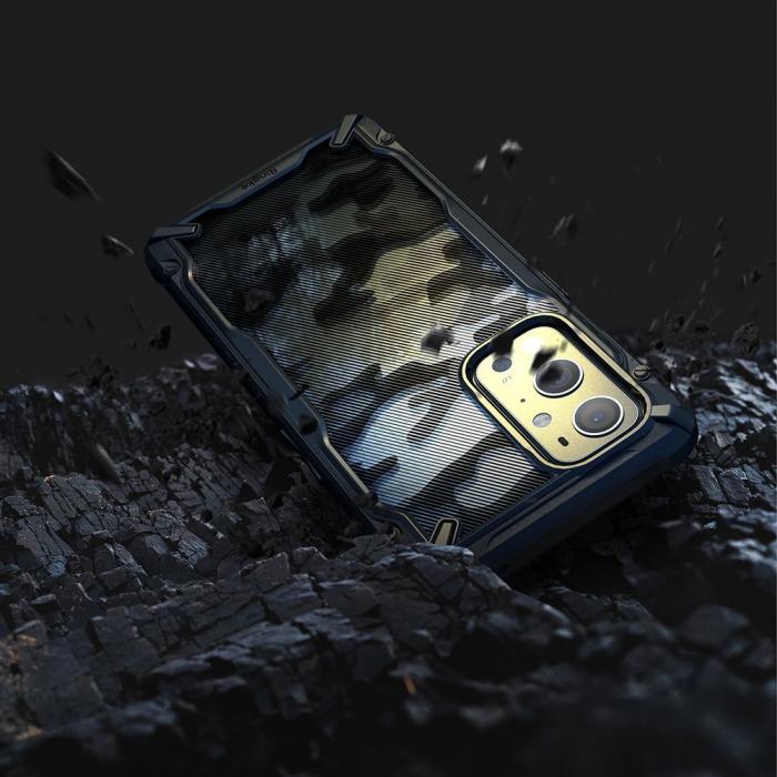 UTGATT5 - Ringke Fusion X Durable Skal OnePlus 9 Pro - Camoflauge Svart