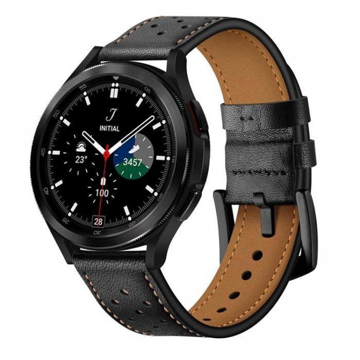Tech-Protect - Galaxy Watch 4/5 (40/42/44/45/46mm) Band Lder - Svart