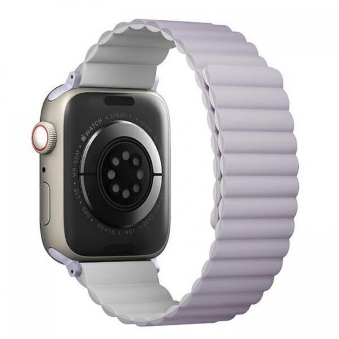 UNIQ - Uniq Apple Watch 4/5/6/7/8/SE/SE2 (38/40/41mm) Armband Reversible Magnetic - Vit