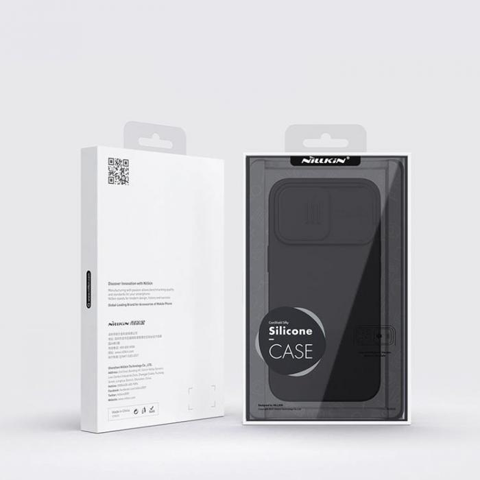 Nillkin - Nillkin iPhone 14 Pro Max Mobilskal CamShield Silky Silikon - Bl