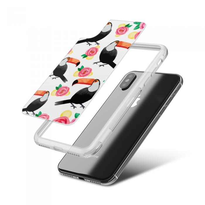UTGATT5 - Fashion mobilskal till Apple iPhone X - Tukan flowers