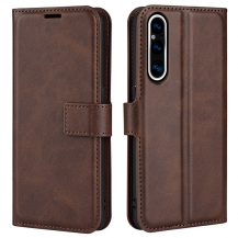 A-One Brand - Sony Xperia 1 V Plånboksfodral Folio Flip Calf - Brun