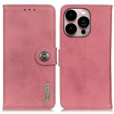 KHAZNEH - KHAZNEH iPhone 14 Pro Plånboksfodral Retro - Rosa