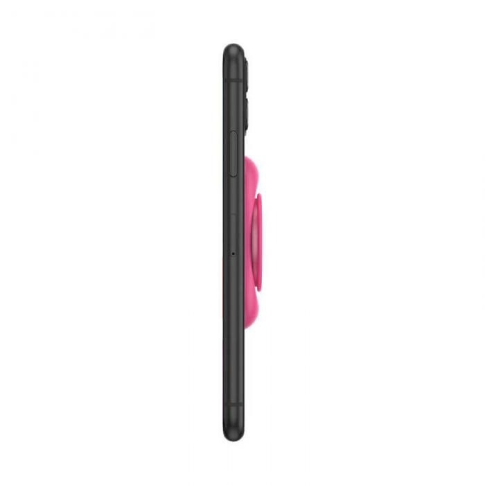 PopSockets - POPSOCKETS Pocketable Neon Pink Avtagbart Grip med Stllfunktion
