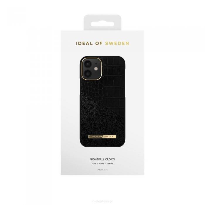 iDeal of Sweden - Ideal Atelier Skal iPhone 12 Mini - Nightfall Croco Svart
