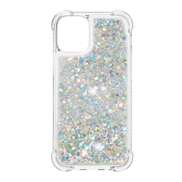UTGATT1 - Drop-Proof Glitter Sequins Skal till iPhone 13 Mini - Silver