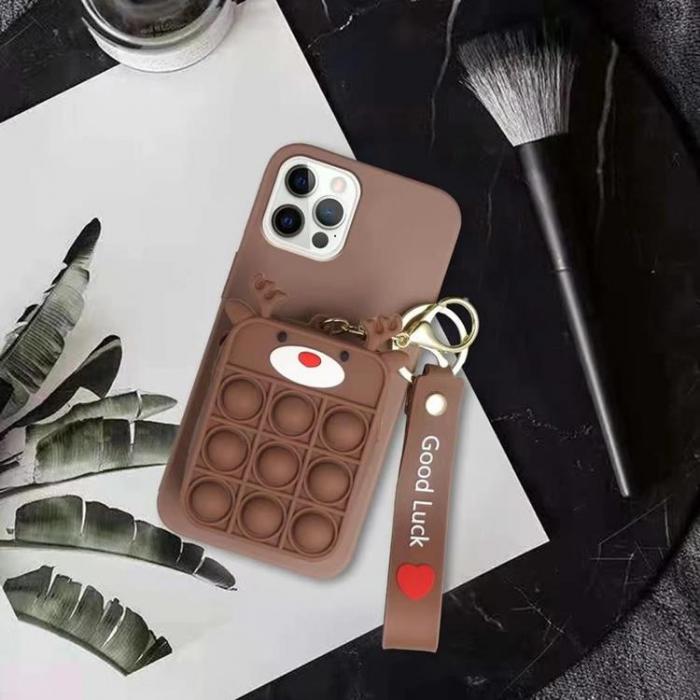 A-One Brand - Reindeer Silicone Skal iPhone X / XS - Brun