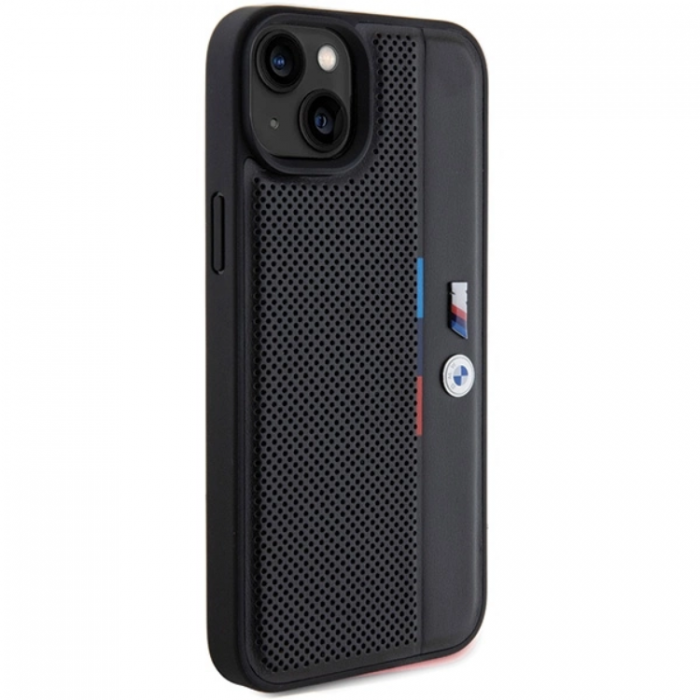 BMW - BMW iPhone 15/14/13 Mobilskal Perforated Tricolor Line