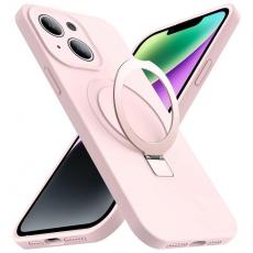 A-One Brand - iPhone 14 Mobilskal Magsafe Liquid Silikon - Rosa