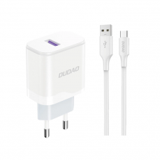Dudao - Dudao Väggladdare 18W Med USB-C Kabel - Vit