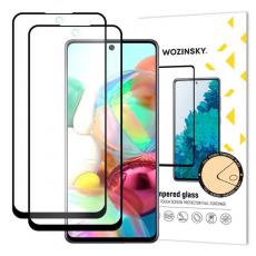 Wozinsky - [2 PACK] Wozinsky Full Glue Härdat Glas Skärmskydd Galaxy A42 5G - Svart