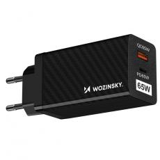 Wozinsky - Wozinsky GaN Väggladdare USB Till USB-C 65W PD - Svart