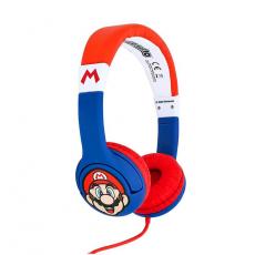 Super Mario - SUPER MARIO Hörlurar Junior On-Ear 85dB Mario - Blå / Röd