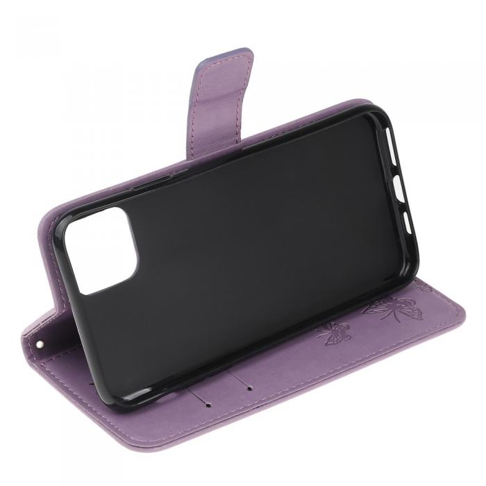 A-One Brand - Butterfly Plnboksfodral till iPhone 11 - Lila