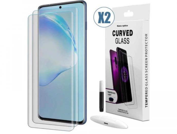 A-One Brand - [2-PACK] UV Hrdat Glas Skrmskydd Samsung Galaxy S20 Plus - Clear