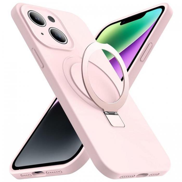A-One Brand - iPhone 14 Plus Mobilskal Magsafe Liquid Silikon - Rosa