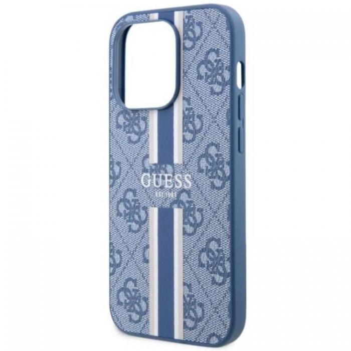 Guess - Guess iPhone 14 Pro Mobilskal MagSafe 4G Printed Stripes - Bl