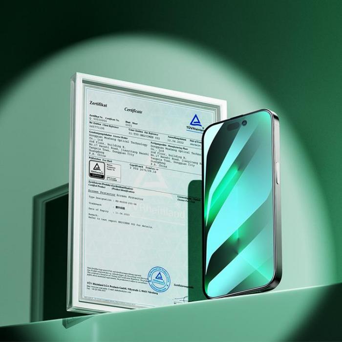 Joyroom - Joyroom iPhone 14 Pro Max Skrmskydd i Hrdat glas Knight Green