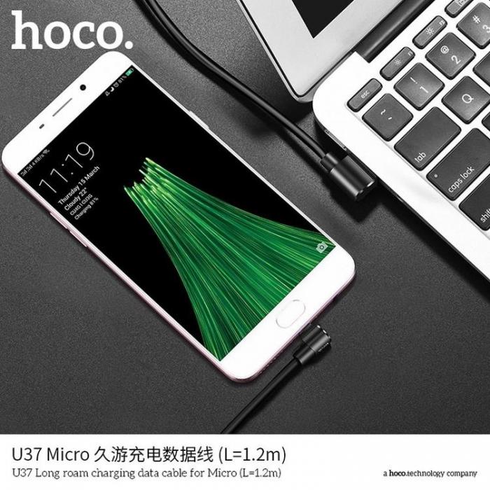 UTGATT1 - Hoco Grader Micro USB Kabel 1.2m - Svart