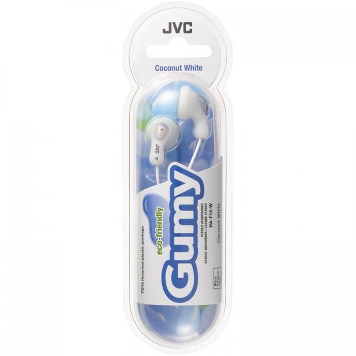 UTGATT1 - JVC Hrlurar F14 Gumy In-Ear Mic - Vit