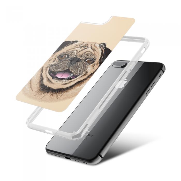 UTGATT5 - Fashion mobilskal till Apple iPhone 8 Plus - Pug painting