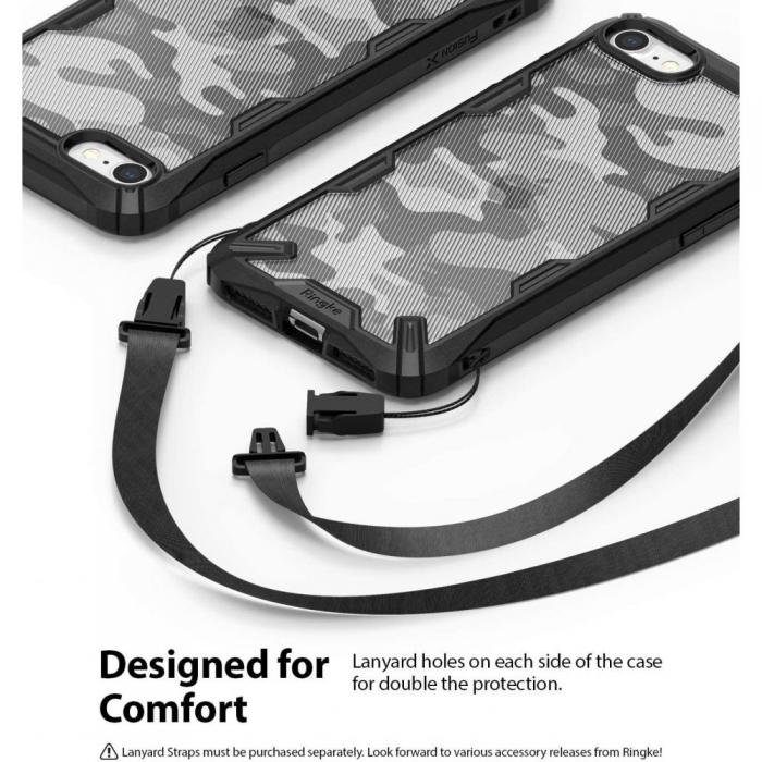 UTGATT5 - RINGKE Fusion X mobilskal till iPhone 7/8/SE 2020 Camo Black