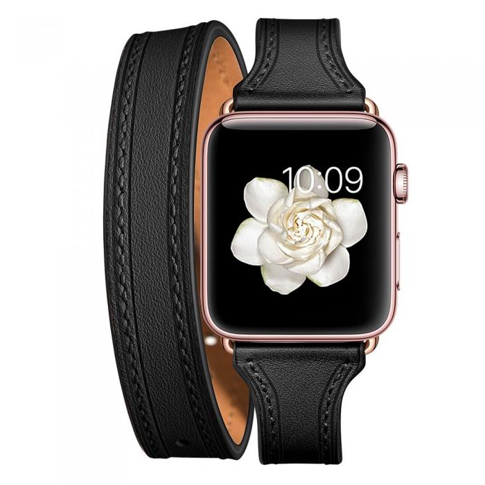 UTGATT5 - Tech-Protect Longcharm Apple Watch 1/2/3/4/5 (38 / 40Mm) Svart / Guld